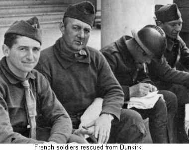 Poilus rescued from Dunkirk